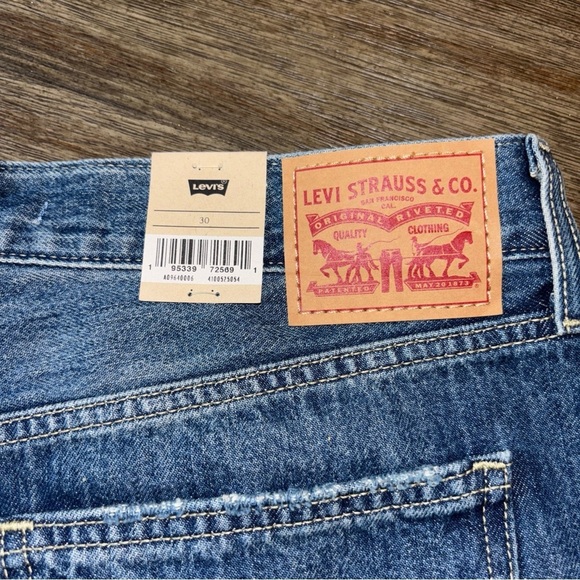 Levi's LOW PRO Straight Leg Jeans Distressed Sz 30 (34”x30”) - Picture 6 of 10